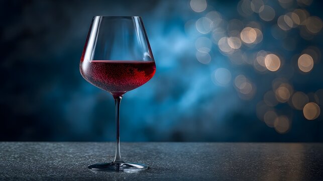octet. Elegant goblet glass with red wine against dark sophisticated background. bar promotions, beverage menus, designed for product packaging and bar promotions, used by it administrators.
