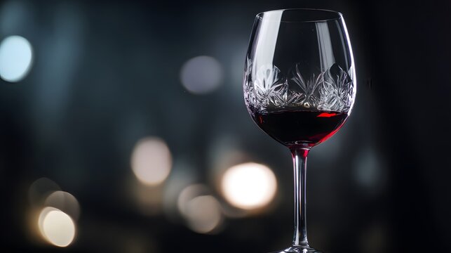 octet. Elegant goblet glass with red wine against dark sophisticated background. bar promotions, beverage menus, designed for product packaging and bar promotions, used by it administrators.
