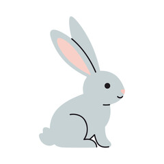 Obraz premium A sitting Easter bunny with long ears