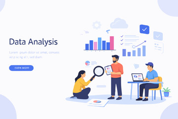 Team Working With Data Charts
