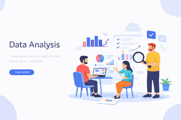 Team Working With Data Charts