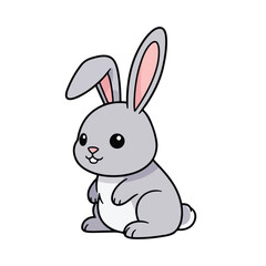 Obraz premium A sitting Easter bunny with long ears