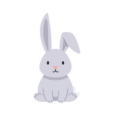 Obraz premium A sitting Easter bunny with long ears