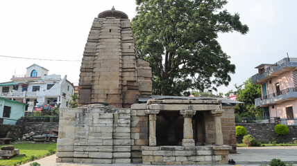 Fototapeta premium Ancient stone temples of Dwarahat Temple Complex built during the Katyuri dynasty in Kumaon region of Uttarakhand, India