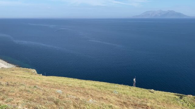 Kalekoy district, located in Gokceada, Turkey, is a must-see with its magnificent view.