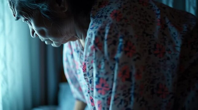 Quiet Reflection: An elder woman, her face etched with wisdom and experience, gazes pensively. Bathed in soft, natural light, she embodies contemplation, introspection.