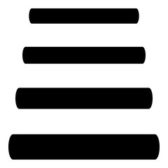 Fototapeta premium Menu lines icon interface navigation symbol