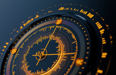 Obraz premium Time and Money Symbols renminbi