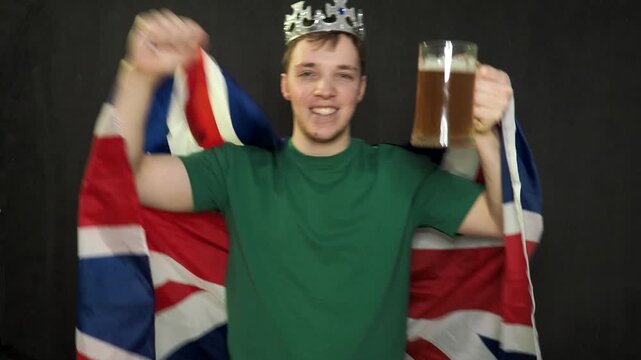 A young man drinks light beer.