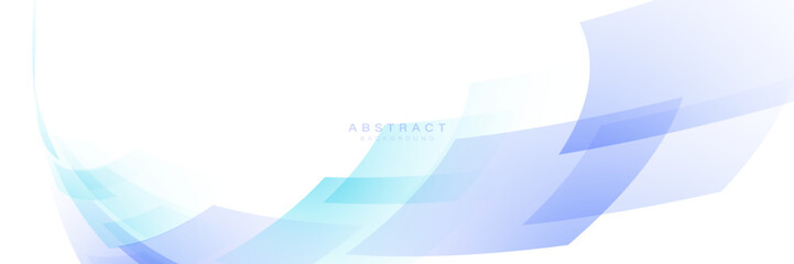 Soft blue abstract waves flow across clean white background