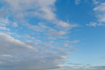 Fototapeta premium Blue Sky With Soft Scattered Clouds