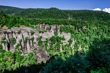 Scenery of the Yalu River Grand Canyon in Changbai Mountain, Baishan City, Jilin Province, China © xiaowei