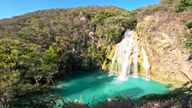 Cascadas de El Chiflon,Chiflon waterfalls,Centro Ecoturistico Cascadas el Chiflon, Chiapas state of Mexico near borders with Guatemala,panorama landscape view