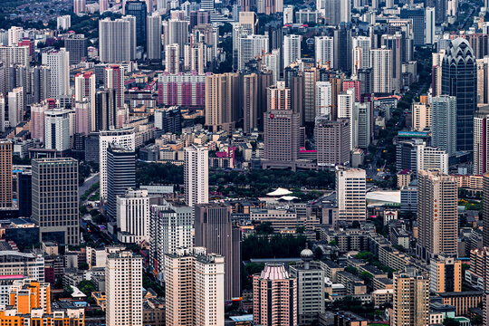 Morning view of Xining City, Qinghai Province, China