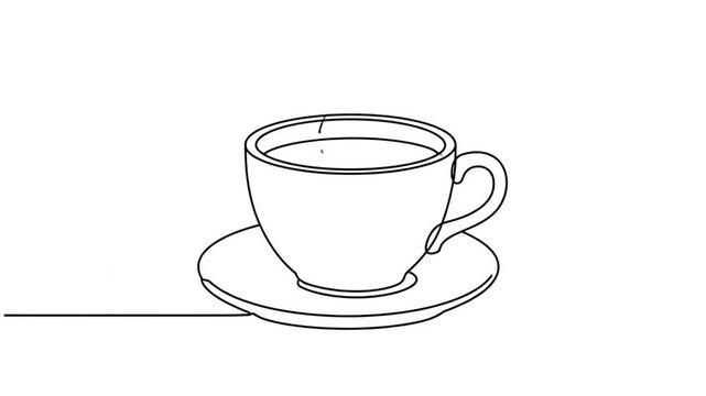 Minimalist continuous line art drawing of a spoon on white background