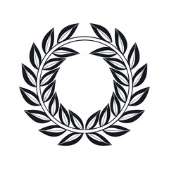 Simple laurel wreath design element for decoration and illustration purposes