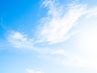 Fototapeta premium Sky cloud blue nature background paronama web cloudy summer winter season day, light beauty horizon spring brigth gradient calm abstract backdrop air nature view wallpaper landscape environment