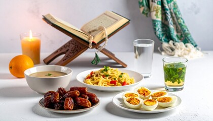 Warm Iftar meal with Ramadan spirit