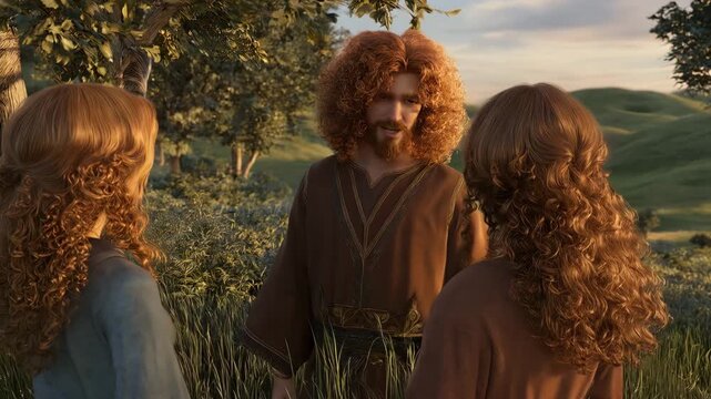 Esau Speaks to His Two Wives, Judith, the Daughter of Beeri the Hittite and Basmath, the Daughter of Elon the Hittite
