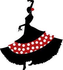 Ilustración de Flamenca Española Baile  © Silvia
