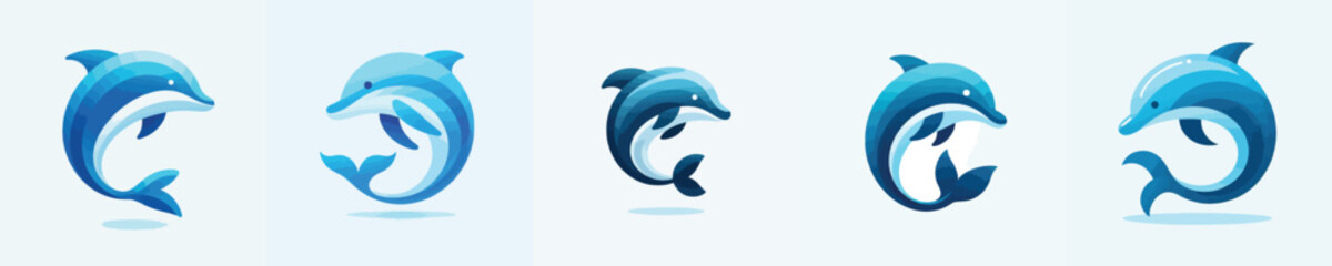 Obraz premium Vector of a Dolphin