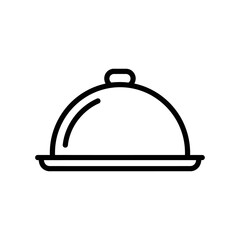 Obraz premium Elegant Food Serving Platter with Cloche Cover for Gourmet Dining Experience