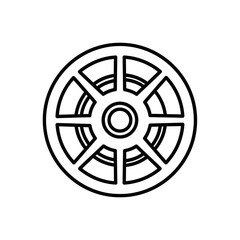 Obraz premium Minimalist Black and White Geometric Circular Design for Modern Art