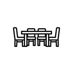 Fototapeta premium Minimalist Dining Room Scene with Modern Table and Chairs