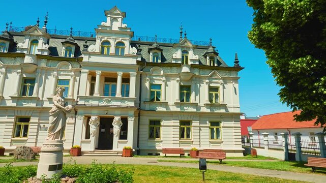 Buchholtz Palace - currently seat of Art High School Artur Grottger in Suprasl, Poland. Art Nouveau palace, seat of one of most famous families of Suprasl manufacturers, built in 1892-1903.