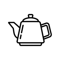 Obraz premium Minimalist Line Art Illustration of a Classic Electric Kettle for Modern Kitchen Design