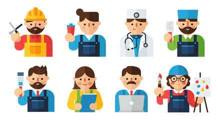 Fototapeta premium Diverse Professionals in Various Occupations and Industries Working Together