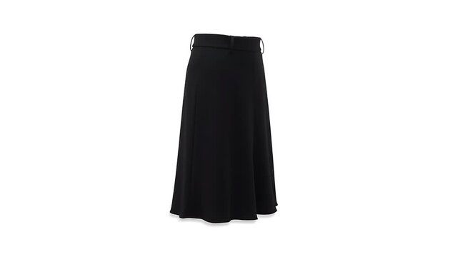 A stylish and elegant black skirt stands alone, perfect for fashion-forward looks