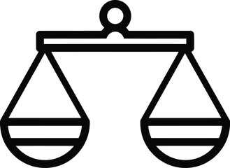 A simple illustration of balanced scales symbolizing justice and equality, wqe (531) reference