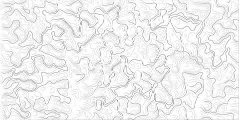 Gray topographic map lines on white background  abstract geographic pattern © MD.HUZZATULLAHISLAM