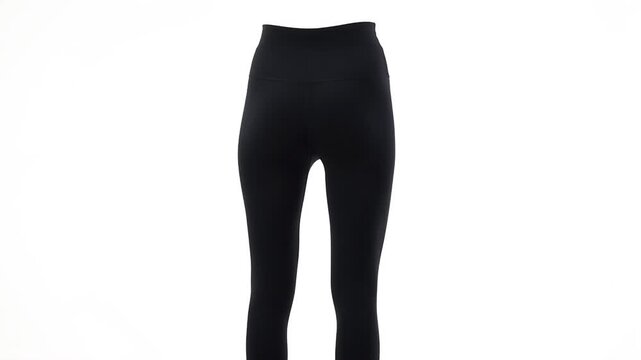 Black tight pants isolated on a background, perfectly designed for comfort and style
