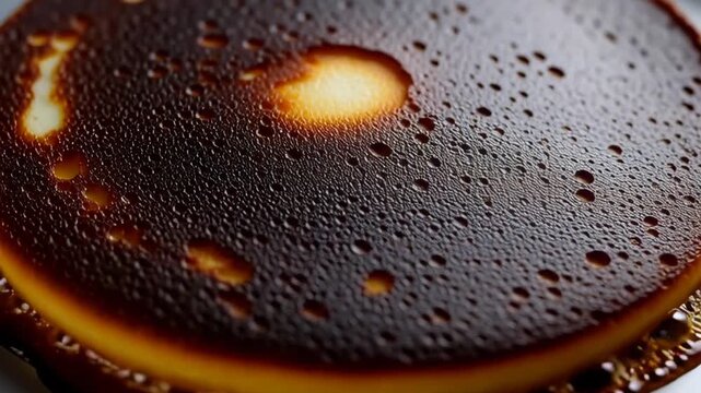 Pancake peril in a kitchen as a thick pancake cooks at a slow pace during brunch time with friends and family gathering around