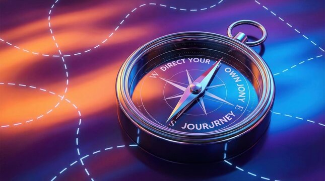 Compass pointing the way to own your journey