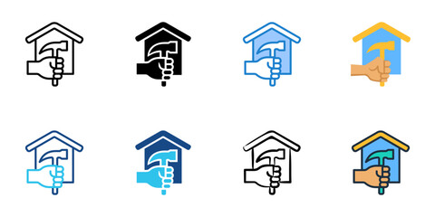 Fototapeta premium Home Repair icons set multiple style collection. Editable stroke 