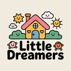 Fototapeta premium Playful and colorful logo design for a kids nursery