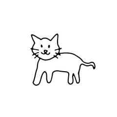 Obraz premium vector illustration of a cat