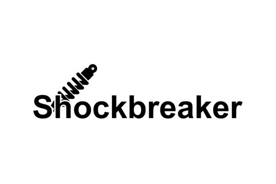 This is a shockbreaker logotype image suitable for use in logo designs for automotive companies, spare parts, workshops, service centers, repairs, maintenance, buying and selling.