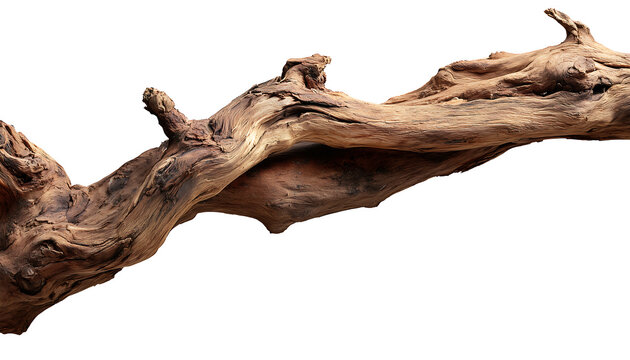 A large piece of driftwood lies on the ground in a natural landscape.