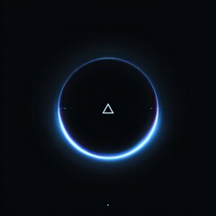 Obraz premium Design features a central locked symbol surrounded by a dark gradient. The space around allows for text or additional graphics.