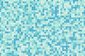 Turquoise and aqua blue swimming pool mosaic tile texture for summer vacation resort design