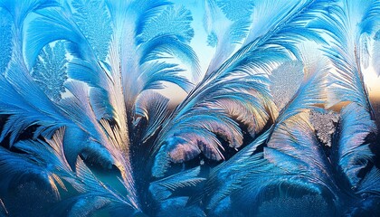 Colored Frozen Window Background Texture