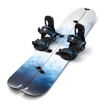 Splitboard For Backcountry Touring Isolated On Pure White Background With Modern Winter Adventure Style