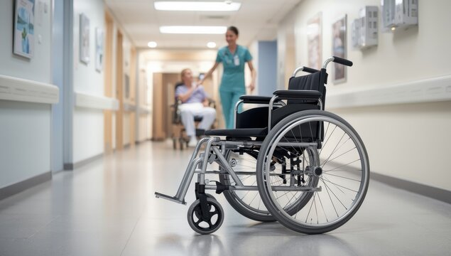 A wheeled chair for individuals with disabilities and patients in medical care