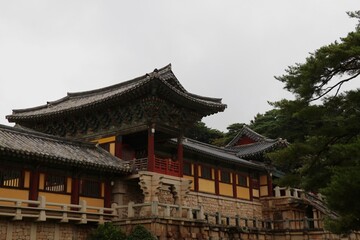 Historic Korean Buddhist temple architecture in South Korea