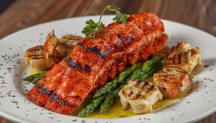 Lobster tails cooked in a Josper oven