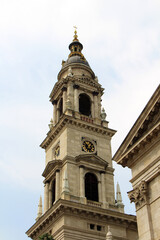 Fototapeta premium Budapest Saint Stephen tower details August 2024 Historic neoclassical architecture